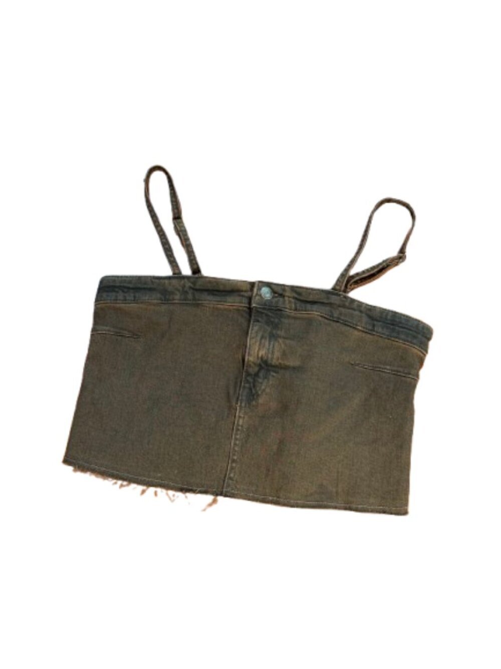 Wild Fable Brown Denim Jeans Crop Top Camisole Size Small